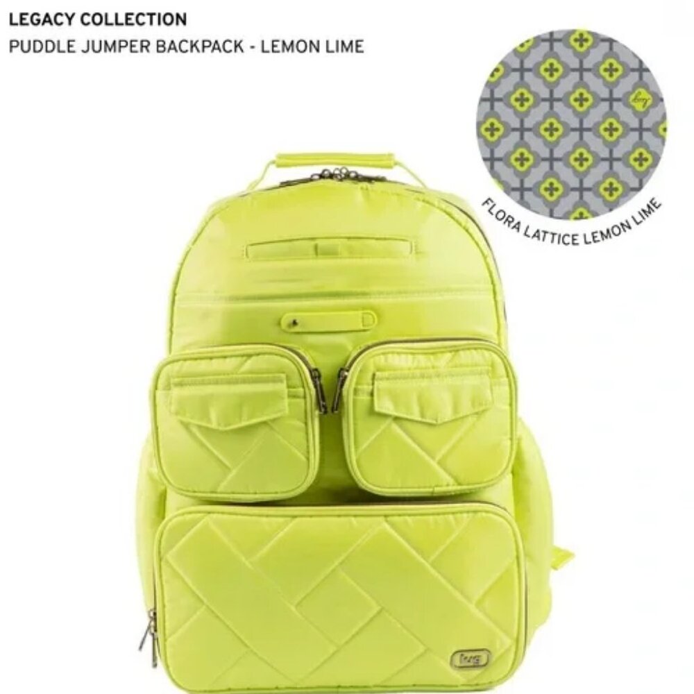 Lug Legacy Collection Puddle Jumper Backpack in Lemon Lime